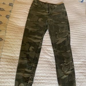 Distressed Camo Jeans